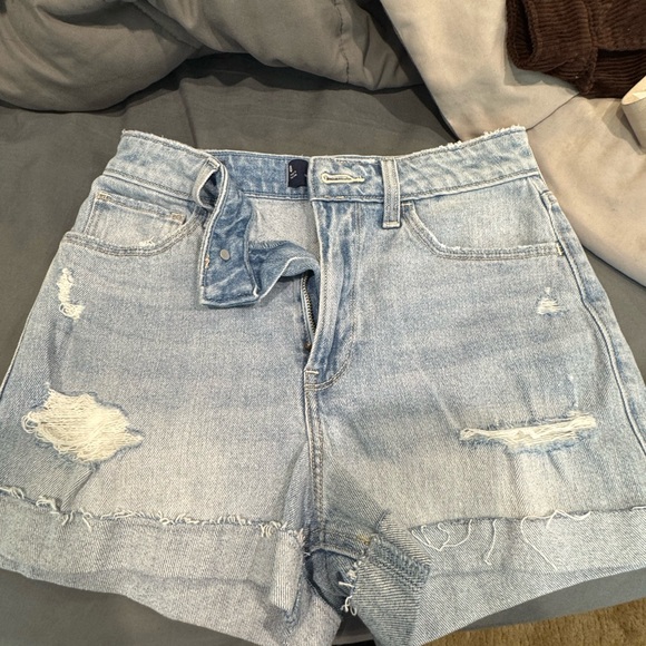 Hollister Women's Faded Blue Jean Shorts - Picture 3 of 3